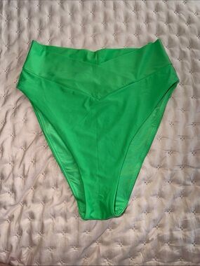 aerie Bright Green High-Waist Bikini Bottom